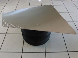 "Flieger"-Beistell-Tisch aus Flugzeugreifen und Edelstahltischplatte in Flügelform